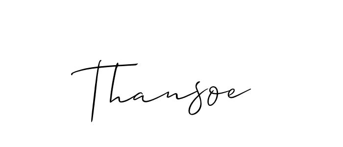 Also You can easily find your signature by using the search form. We will create Thansoe name handwritten signature images for you free of cost using Allison_Script sign style. Thansoe signature style 2 images and pictures png