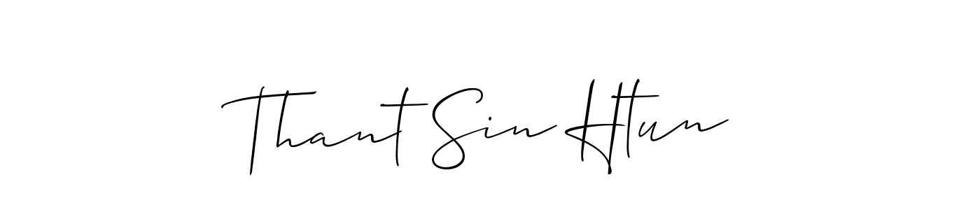 Thant Sin Htun stylish signature style. Best Handwritten Sign (Allison_Script) for my name. Handwritten Signature Collection Ideas for my name Thant Sin Htun. Thant Sin Htun signature style 2 images and pictures png