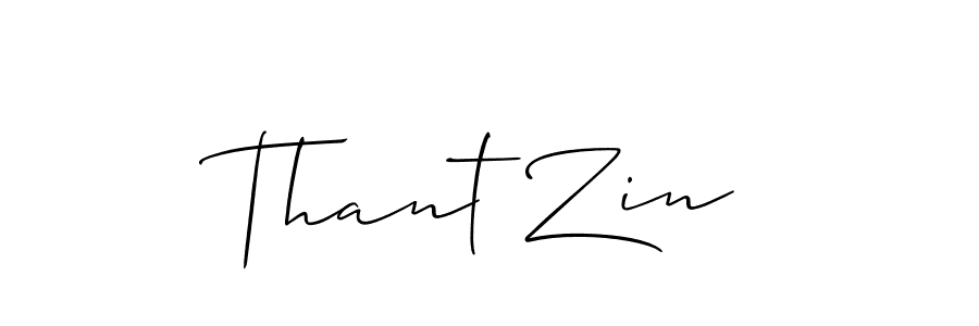 How to make Thant Zin signature? Allison_Script is a professional autograph style. Create handwritten signature for Thant Zin name. Thant Zin signature style 2 images and pictures png