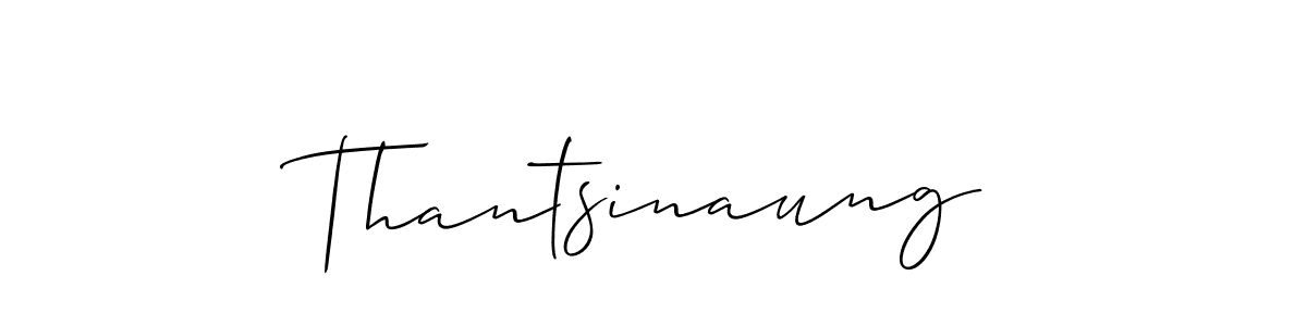 Use a signature maker to create a handwritten signature online. With this signature software, you can design (Allison_Script) your own signature for name Thantsinaung. Thantsinaung signature style 2 images and pictures png