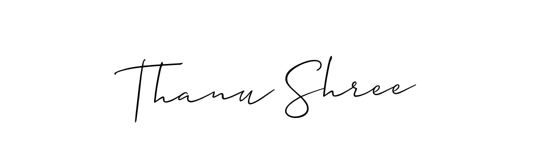 Allison_Script is a professional signature style that is perfect for those who want to add a touch of class to their signature. It is also a great choice for those who want to make their signature more unique. Get Thanu Shree name to fancy signature for free. Thanu Shree signature style 2 images and pictures png