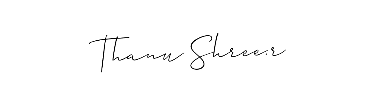 if you are searching for the best signature style for your name Thanu Shree.r. so please give up your signature search. here we have designed multiple signature styles  using Allison_Script. Thanu Shree.r signature style 2 images and pictures png