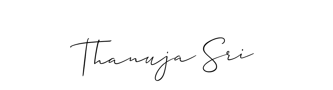 How to make Thanuja Sri name signature. Use Allison_Script style for creating short signs online. This is the latest handwritten sign. Thanuja Sri signature style 2 images and pictures png