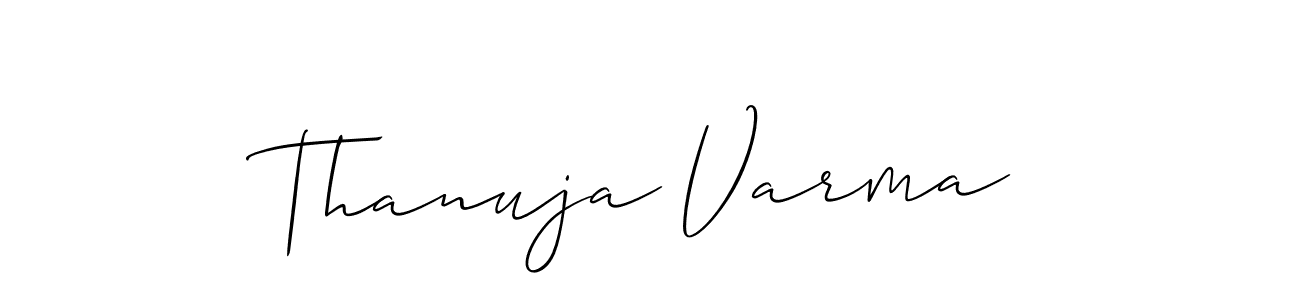 Also You can easily find your signature by using the search form. We will create Thanuja Varma name handwritten signature images for you free of cost using Allison_Script sign style. Thanuja Varma signature style 2 images and pictures png