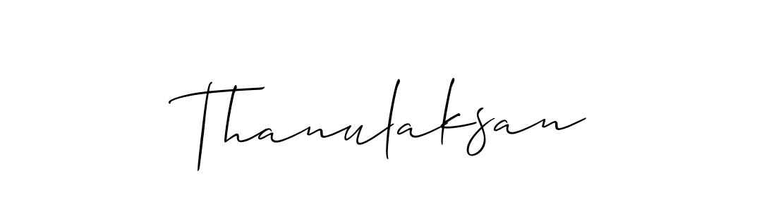 Thanulaksan stylish signature style. Best Handwritten Sign (Allison_Script) for my name. Handwritten Signature Collection Ideas for my name Thanulaksan. Thanulaksan signature style 2 images and pictures png