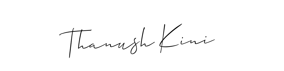 Also You can easily find your signature by using the search form. We will create Thanush Kini name handwritten signature images for you free of cost using Allison_Script sign style. Thanush Kini signature style 2 images and pictures png