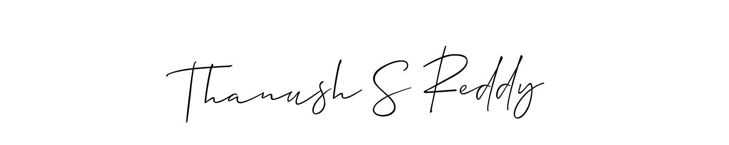 You should practise on your own different ways (Allison_Script) to write your name (Thanush S Reddy) in signature. don't let someone else do it for you. Thanush S Reddy signature style 2 images and pictures png