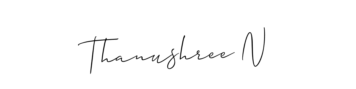 Best and Professional Signature Style for Thanushree N. Allison_Script Best Signature Style Collection. Thanushree N signature style 2 images and pictures png