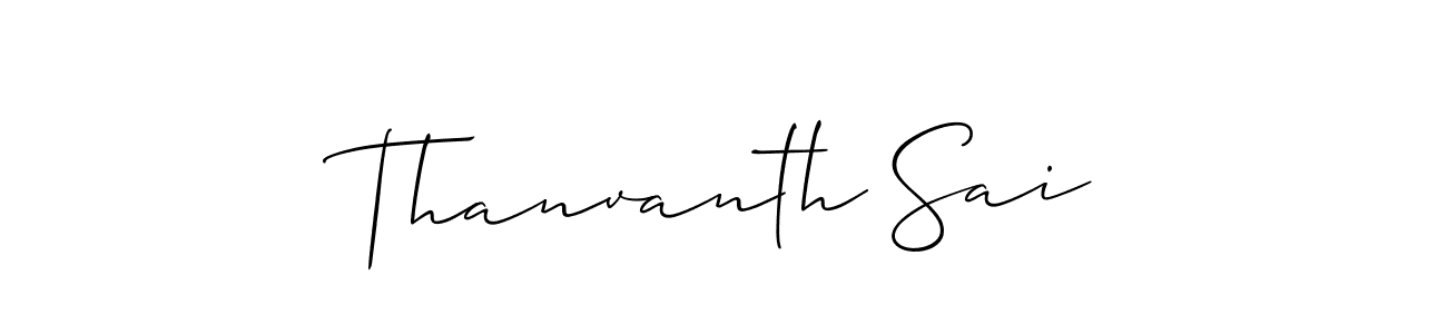 Similarly Allison_Script is the best handwritten signature design. Signature creator online .You can use it as an online autograph creator for name Thanvanth Sai. Thanvanth Sai signature style 2 images and pictures png