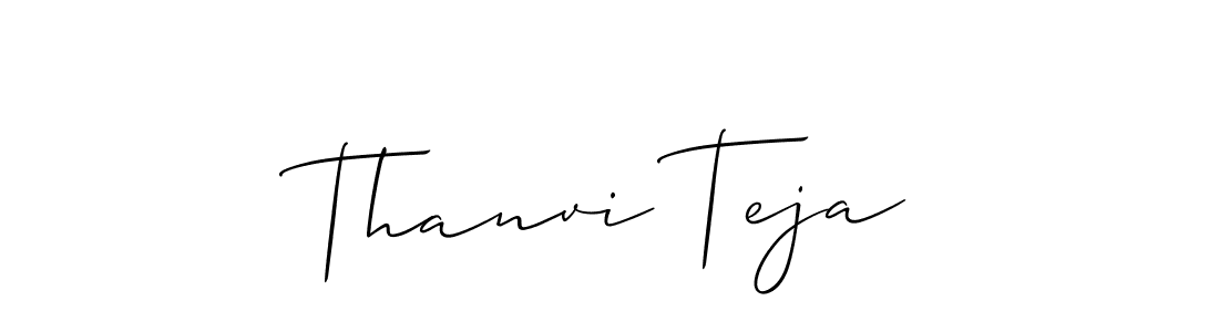 Design your own signature with our free online signature maker. With this signature software, you can create a handwritten (Allison_Script) signature for name Thanvi Teja. Thanvi Teja signature style 2 images and pictures png