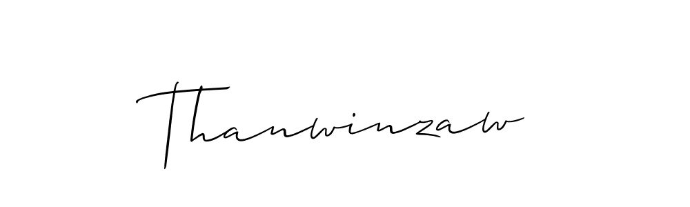 You should practise on your own different ways (Allison_Script) to write your name (Thanwinzaw) in signature. don't let someone else do it for you. Thanwinzaw signature style 2 images and pictures png