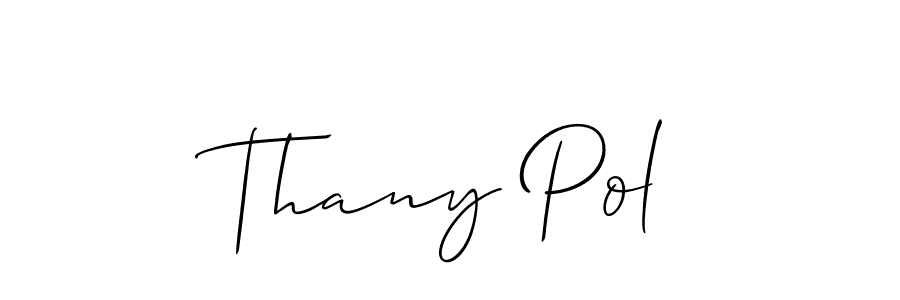 Similarly Allison_Script is the best handwritten signature design. Signature creator online .You can use it as an online autograph creator for name Thany Pol. Thany Pol signature style 2 images and pictures png