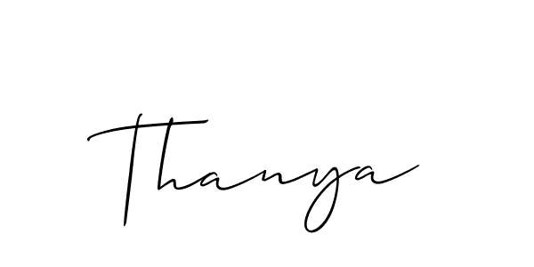 Thanya stylish signature style. Best Handwritten Sign (Allison_Script) for my name. Handwritten Signature Collection Ideas for my name Thanya. Thanya signature style 2 images and pictures png