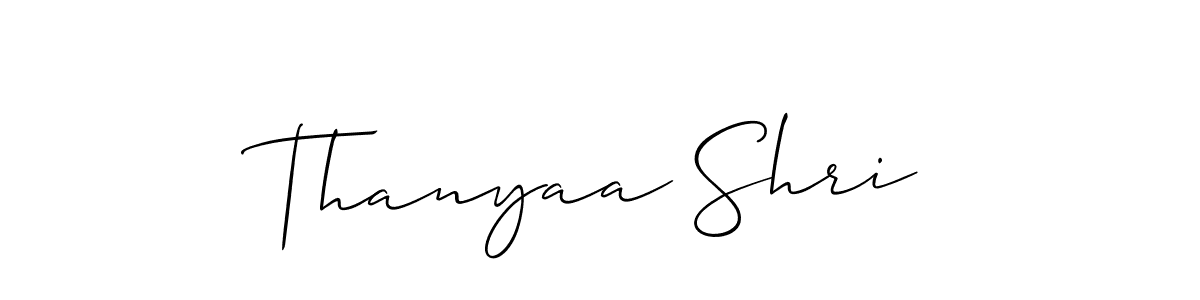 Also You can easily find your signature by using the search form. We will create Thanyaa Shri name handwritten signature images for you free of cost using Allison_Script sign style. Thanyaa Shri signature style 2 images and pictures png