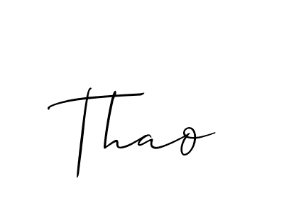 The best way (Allison_Script) to make a short signature is to pick only two or three words in your name. The name Thao include a total of six letters. For converting this name. Thao signature style 2 images and pictures png