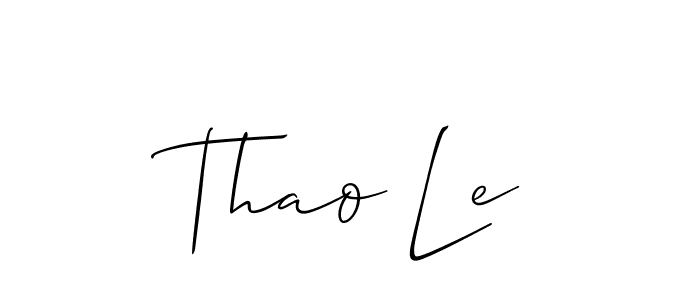 Allison_Script is a professional signature style that is perfect for those who want to add a touch of class to their signature. It is also a great choice for those who want to make their signature more unique. Get Thao Le name to fancy signature for free. Thao Le signature style 2 images and pictures png