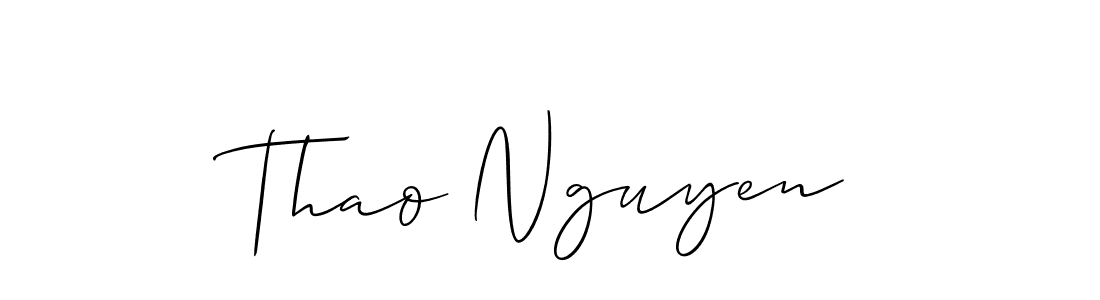 Use a signature maker to create a handwritten signature online. With this signature software, you can design (Allison_Script) your own signature for name Thao Nguyen. Thao Nguyen signature style 2 images and pictures png