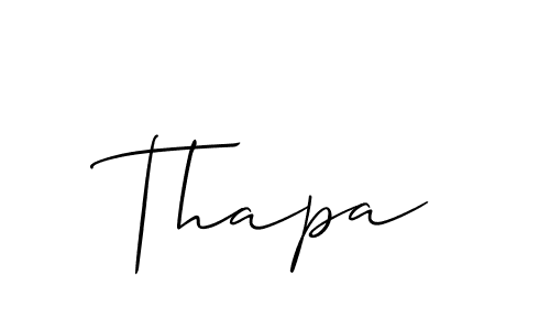 Similarly Allison_Script is the best handwritten signature design. Signature creator online .You can use it as an online autograph creator for name Thapa. Thapa signature style 2 images and pictures png