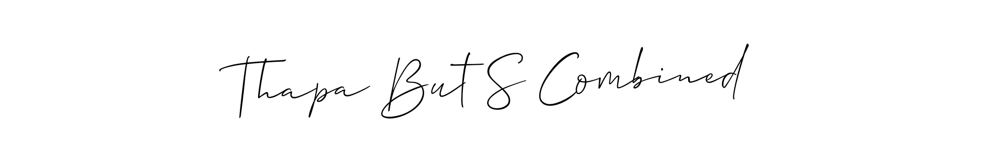 Make a short Thapa But S Combined signature style. Manage your documents anywhere anytime using Allison_Script. Create and add eSignatures, submit forms, share and send files easily. Thapa But S Combined signature style 2 images and pictures png