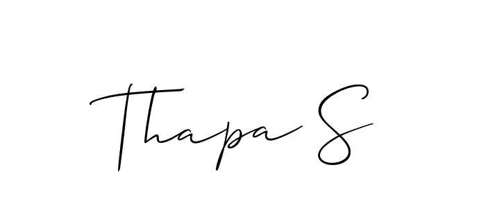 Also we have Thapa S name is the best signature style. Create professional handwritten signature collection using Allison_Script autograph style. Thapa S signature style 2 images and pictures png