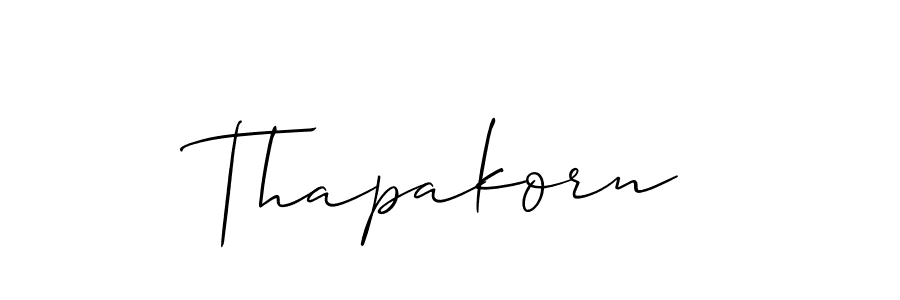 Also we have Thapakorn name is the best signature style. Create professional handwritten signature collection using Allison_Script autograph style. Thapakorn signature style 2 images and pictures png