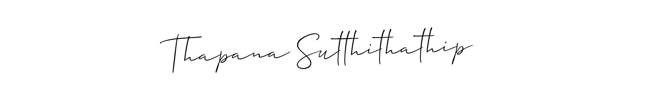 Design your own signature with our free online signature maker. With this signature software, you can create a handwritten (Allison_Script) signature for name Thapana Sutthithathip. Thapana Sutthithathip signature style 2 images and pictures png