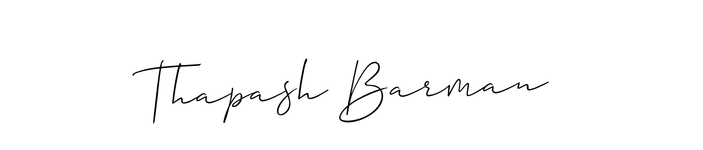 Similarly Allison_Script is the best handwritten signature design. Signature creator online .You can use it as an online autograph creator for name Thapash Barman. Thapash Barman signature style 2 images and pictures png