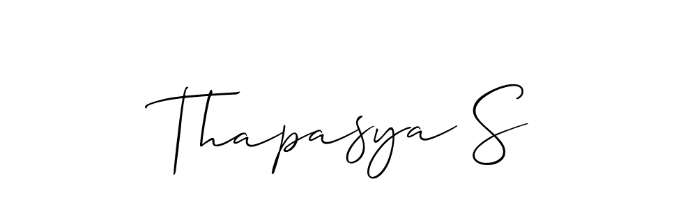 Once you've used our free online signature maker to create your best signature Allison_Script style, it's time to enjoy all of the benefits that Thapasya S name signing documents. Thapasya S signature style 2 images and pictures png