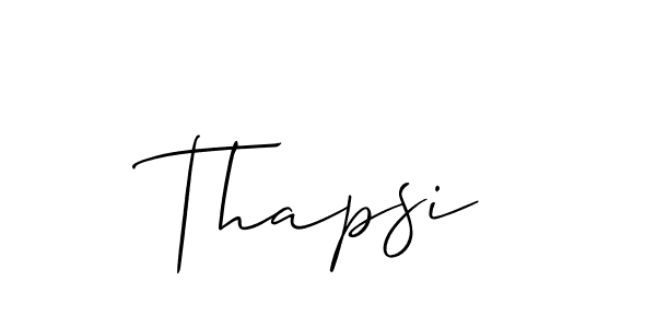 Similarly Allison_Script is the best handwritten signature design. Signature creator online .You can use it as an online autograph creator for name Thapsi. Thapsi signature style 2 images and pictures png