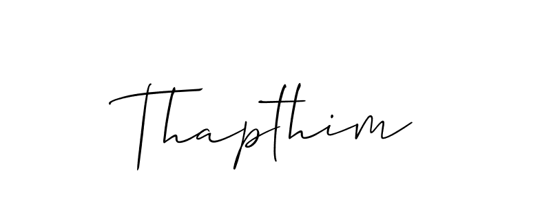 How to make Thapthim signature? Allison_Script is a professional autograph style. Create handwritten signature for Thapthim name. Thapthim signature style 2 images and pictures png