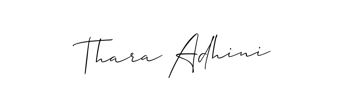 Also we have Thara Adhini name is the best signature style. Create professional handwritten signature collection using Allison_Script autograph style. Thara Adhini signature style 2 images and pictures png