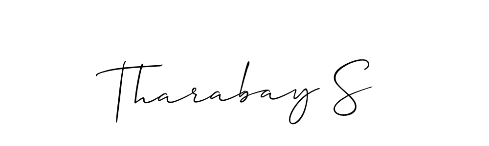 Make a beautiful signature design for name Tharabay S. Use this online signature maker to create a handwritten signature for free. Tharabay S signature style 2 images and pictures png