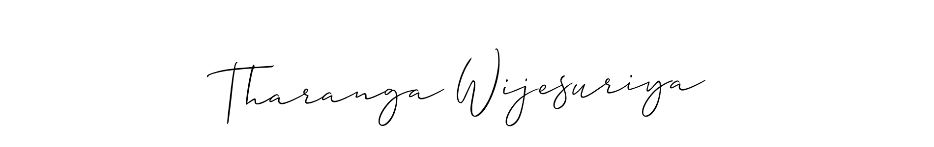 Design your own signature with our free online signature maker. With this signature software, you can create a handwritten (Allison_Script) signature for name Tharanga Wijesuriya. Tharanga Wijesuriya signature style 2 images and pictures png