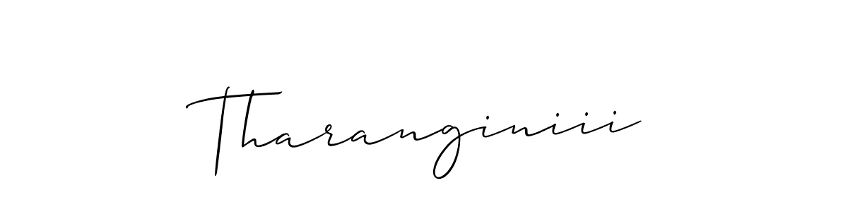 Use a signature maker to create a handwritten signature online. With this signature software, you can design (Allison_Script) your own signature for name Tharanginiii. Tharanginiii signature style 2 images and pictures png