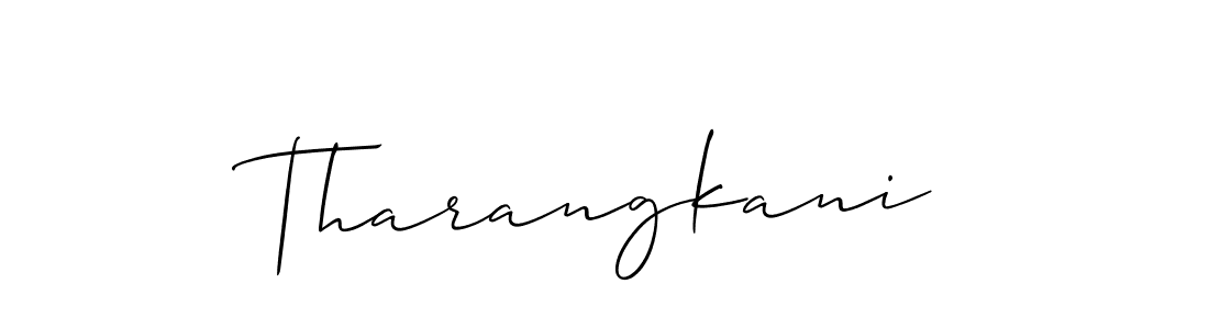 Also we have Tharangkani name is the best signature style. Create professional handwritten signature collection using Allison_Script autograph style. Tharangkani signature style 2 images and pictures png