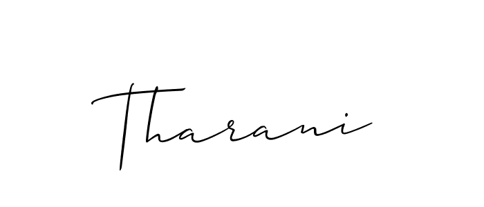 How to make Tharani name signature. Use Allison_Script style for creating short signs online. This is the latest handwritten sign. Tharani signature style 2 images and pictures png
