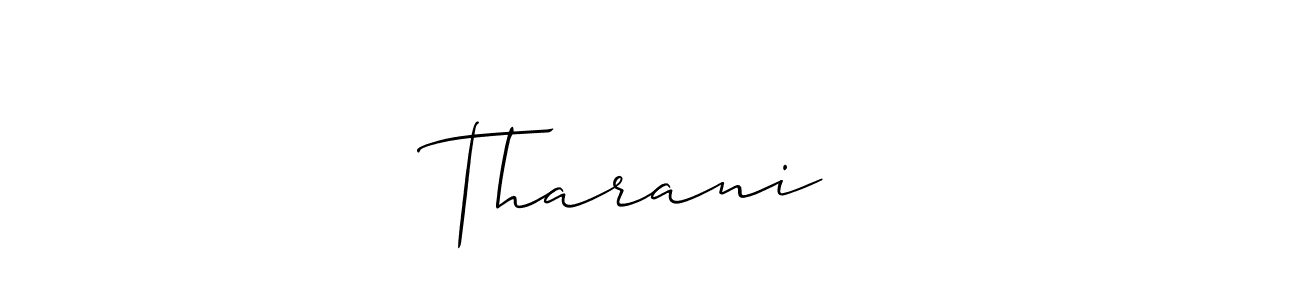 Create a beautiful signature design for name Tharani❤️. With this signature (Allison_Script) fonts, you can make a handwritten signature for free. Tharani❤️ signature style 2 images and pictures png