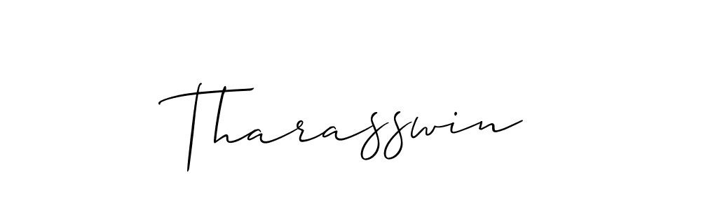 It looks lik you need a new signature style for name Tharasswin. Design unique handwritten (Allison_Script) signature with our free signature maker in just a few clicks. Tharasswin signature style 2 images and pictures png