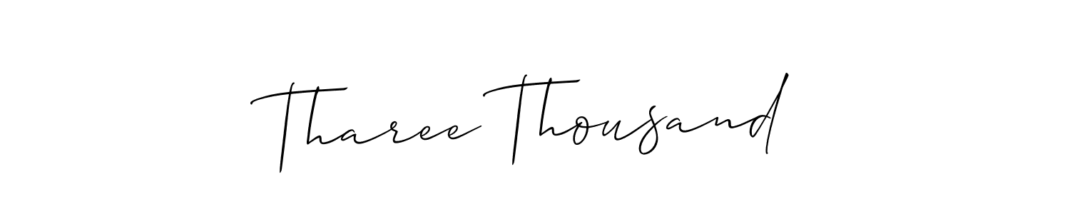 Tharee Thousand stylish signature style. Best Handwritten Sign (Allison_Script) for my name. Handwritten Signature Collection Ideas for my name Tharee Thousand. Tharee Thousand signature style 2 images and pictures png