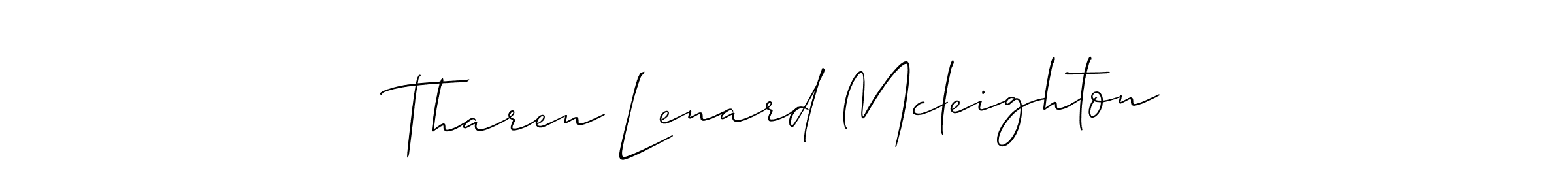 Also You can easily find your signature by using the search form. We will create Tharen Lenard Mcleighton name handwritten signature images for you free of cost using Allison_Script sign style. Tharen Lenard Mcleighton signature style 2 images and pictures png