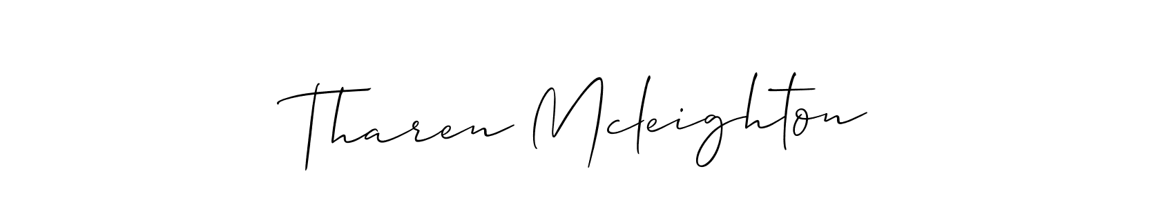 How to Draw Tharen Mcleighton signature style? Allison_Script is a latest design signature styles for name Tharen Mcleighton. Tharen Mcleighton signature style 2 images and pictures png