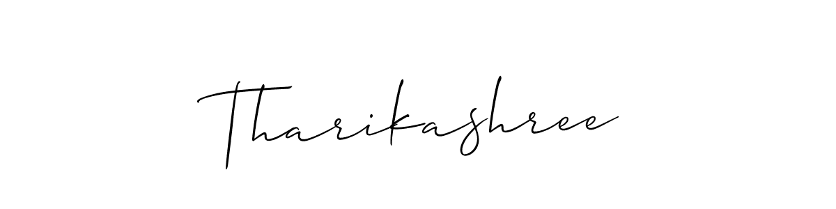 It looks lik you need a new signature style for name Tharikashree. Design unique handwritten (Allison_Script) signature with our free signature maker in just a few clicks. Tharikashree signature style 2 images and pictures png