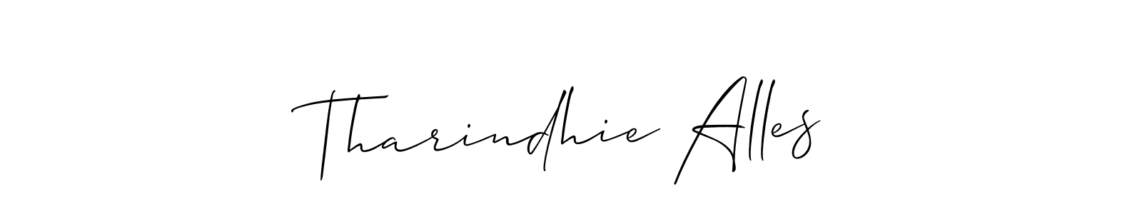Make a beautiful signature design for name Tharindhie Alles. With this signature (Allison_Script) style, you can create a handwritten signature for free. Tharindhie Alles signature style 2 images and pictures png