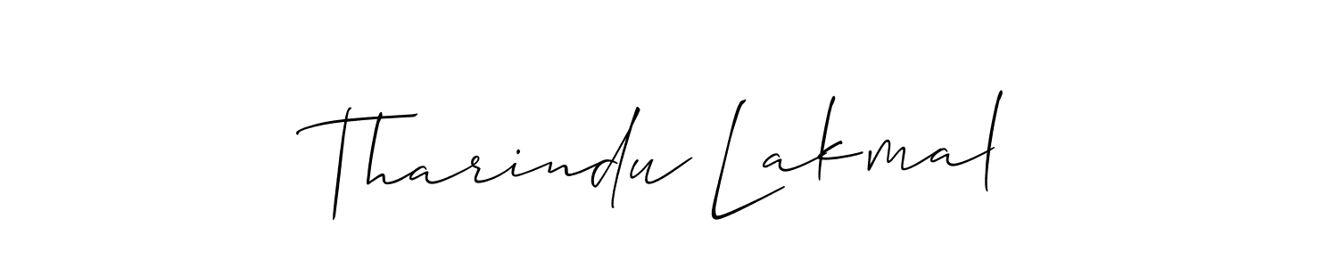 Create a beautiful signature design for name Tharindu Lakmal. With this signature (Allison_Script) fonts, you can make a handwritten signature for free. Tharindu Lakmal signature style 2 images and pictures png