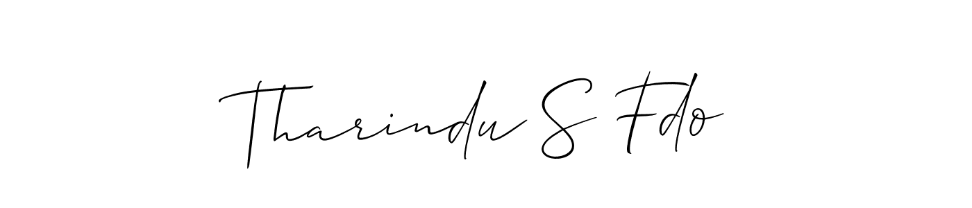 Tharindu S Fdo stylish signature style. Best Handwritten Sign (Allison_Script) for my name. Handwritten Signature Collection Ideas for my name Tharindu S Fdo. Tharindu S Fdo signature style 2 images and pictures png