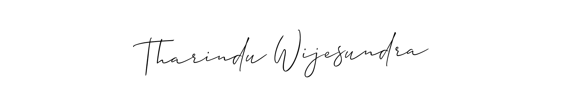 How to make Tharindu Wijesundra signature? Allison_Script is a professional autograph style. Create handwritten signature for Tharindu Wijesundra name. Tharindu Wijesundra signature style 2 images and pictures png