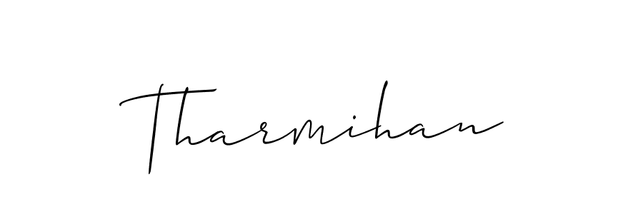 How to make Tharmihan signature? Allison_Script is a professional autograph style. Create handwritten signature for Tharmihan name. Tharmihan signature style 2 images and pictures png