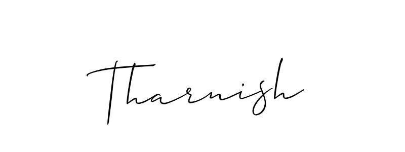 How to make Tharnish signature? Allison_Script is a professional autograph style. Create handwritten signature for Tharnish name. Tharnish signature style 2 images and pictures png