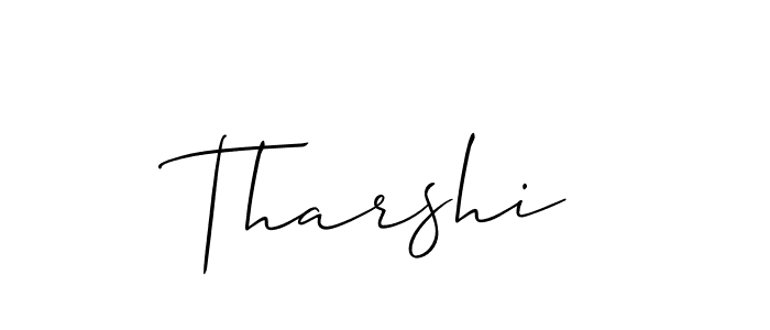 if you are searching for the best signature style for your name Tharshi. so please give up your signature search. here we have designed multiple signature styles  using Allison_Script. Tharshi signature style 2 images and pictures png