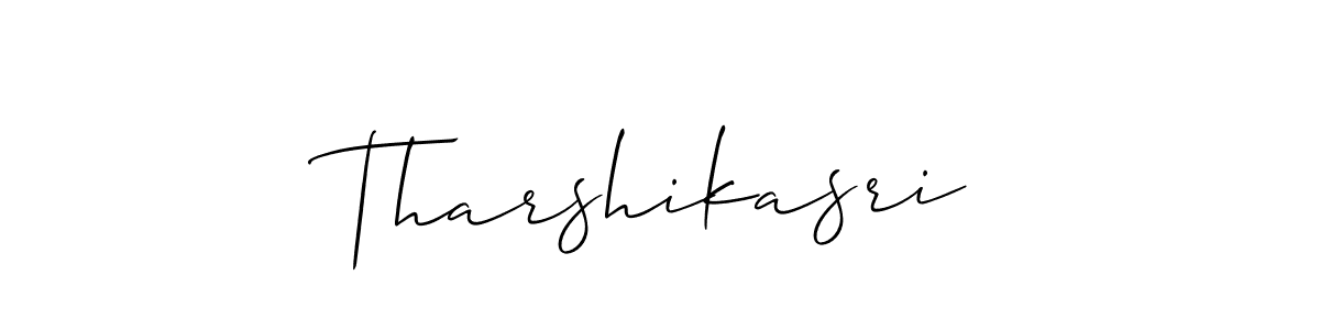 You should practise on your own different ways (Allison_Script) to write your name (Tharshikasri) in signature. don't let someone else do it for you. Tharshikasri signature style 2 images and pictures png